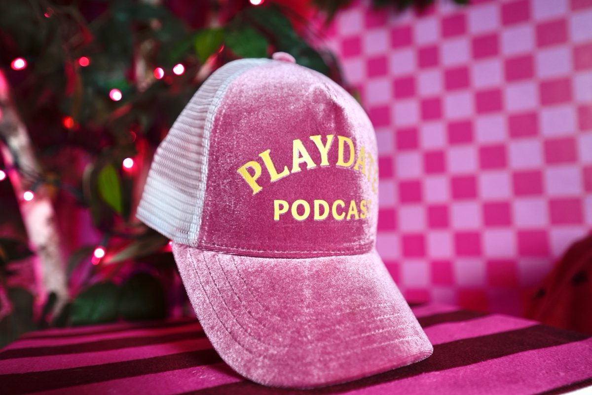 The Classic Velvet Trucker Hat (Pink & Yellow PLAYDATE PODCAST)