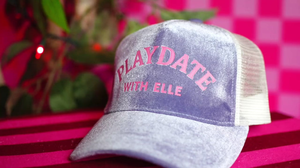 The Classic Velvet Trucker Hat (Lilac & Pink PLAYDATE With Elle)
