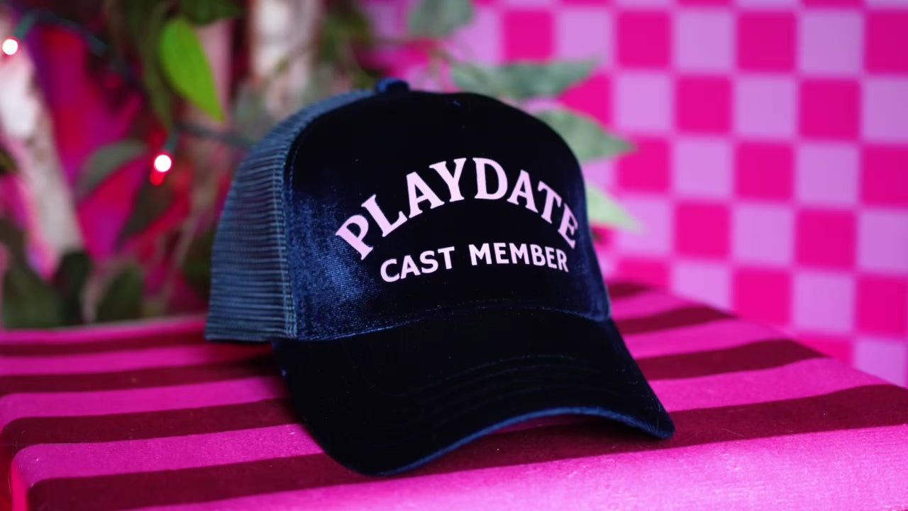 The Classic Velvet Trucker Hat (Royal & Pink PLAYDATE PODCAST)